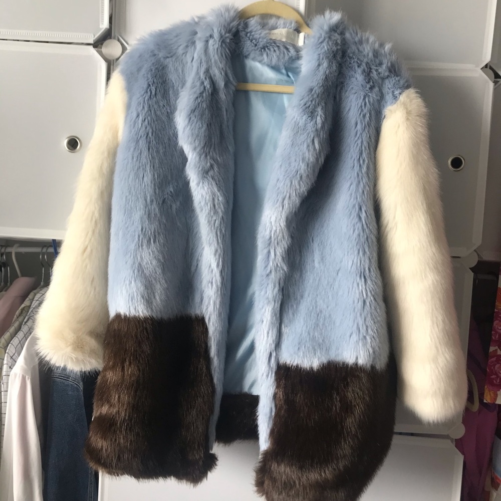 FUR WINTER FAUX fur COAT GORGEOUS WOW ❄️ S size